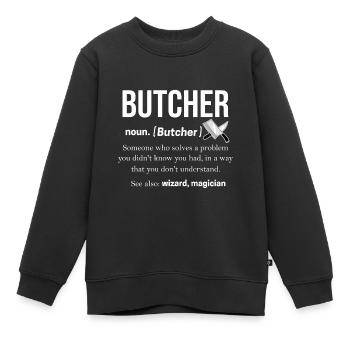 Metzger - Kinder Premium Organic Sweatshirt - Schwarz - Vorne - AI Model Kid Female (0cm)