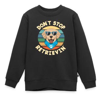 Golden Retriever Race de chien Meilleur ami - Sweat Premium enfant bio - noir - Devant - AI Model Kid Female (0cm)