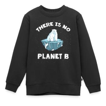 Planète b - Sweat Premium enfant bio - noir - Devant - AI Model Kid Female (0cm)