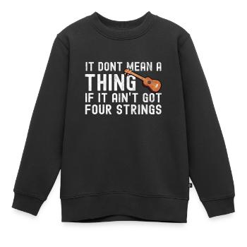 ukulele - Kinder Premium Organic Sweatshirt - Schwarz - Vorne - AI Model Kid Female (0cm)
