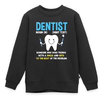 Zahnarzt - Kinder Premium Organic Sweatshirt - Schwarz - Vorne - AI Model Kid Female (0cm)