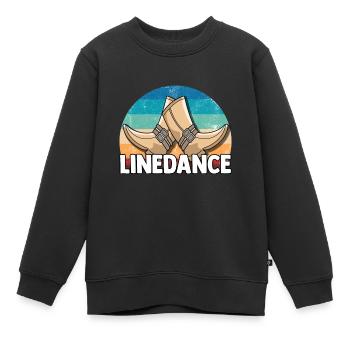 Linedance Western Countrymusic Tanzsport - Kinder Premium Organic Sweatshirt - Schwarz - Vorne - AI Model Kid Female (0cm)