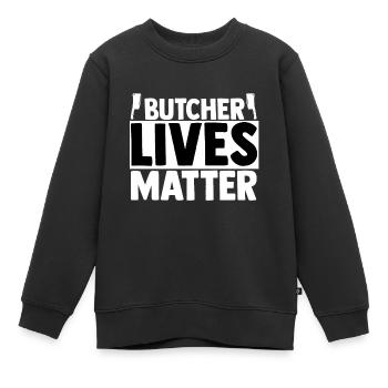 Metzger - Kinder Premium Organic Sweatshirt - Schwarz - Vorne - AI Model Kid Female (0cm)