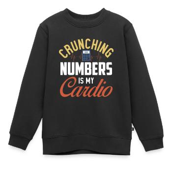 Le nombre croquant est mon cardio - cadeau drôle - Sweat Premium enfant bio - noir - Devant - AI Model Kid Female (0cm)