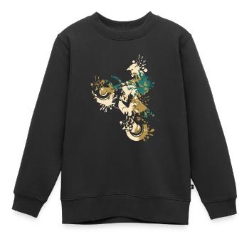 Éclaboussure de motocross - Sweat Premium enfant bio - noir - Devant - AI Model Kid Female (0cm)
