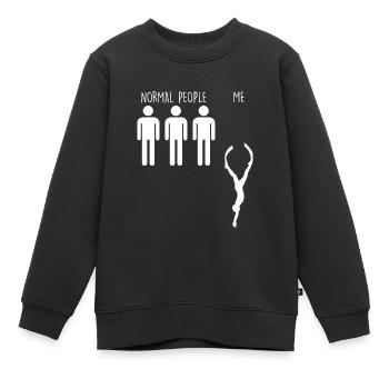 Apnoe Tauchen apnoetaucherin Geschenk Freediving - Kinder Premium Organic Sweatshirt - Schwarz - Vorne - AI Model Kid Female (0cm)