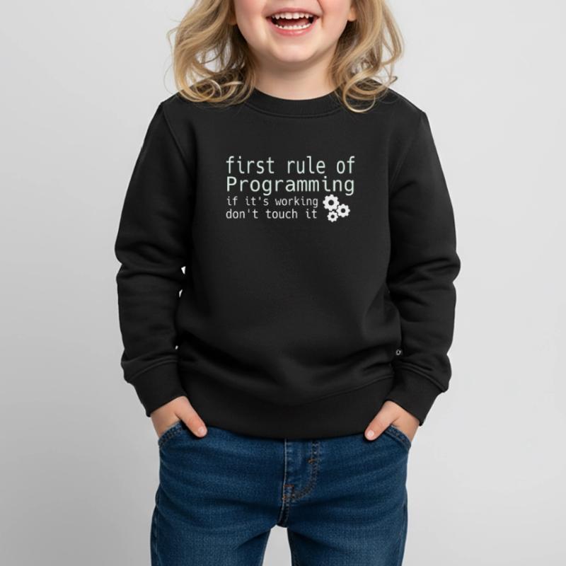 Informatik Hacker Programmierer Binär PC Computer Kinder Premium Organic Sweatshirt