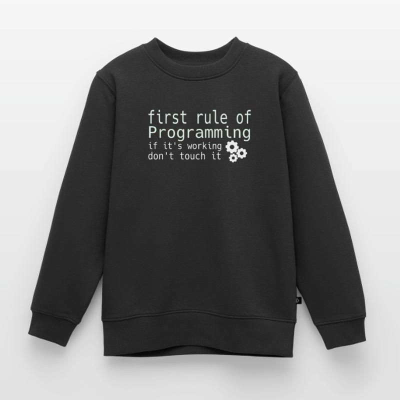 Informatik Hacker Programmierer Binär PC Computer Kinder Premium Organic Sweatshirt