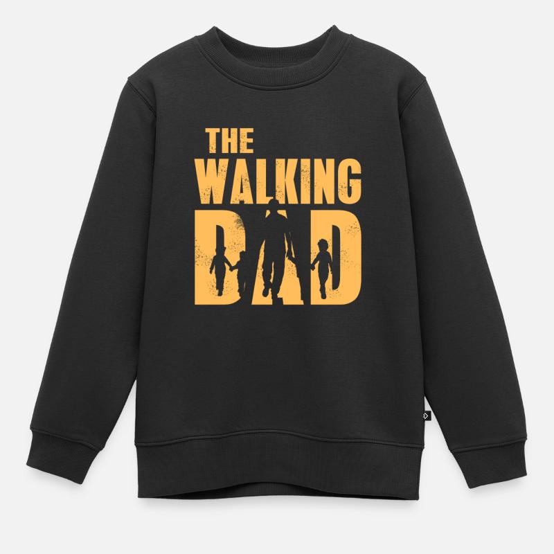 The Walking Dad - Kinder Premium Organic Sweatshirt - Schwarz