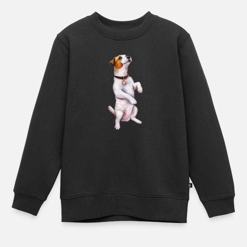 Jack Russell - Kinder Premium Organic Sweatshirt - Schwarz