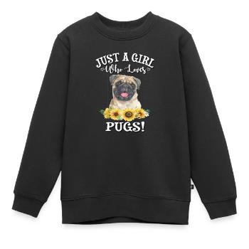 Carlin - Sweat Premium enfant bio - noir - Devant - AI Model Kid Female (0cm)