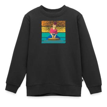 Töpfern Töpferscheibe Töpfer Handarbeit Vintage - Kinder Premium Organic Sweatshirt - Schwarz - Vorne - AI Model Kid Female (0cm)