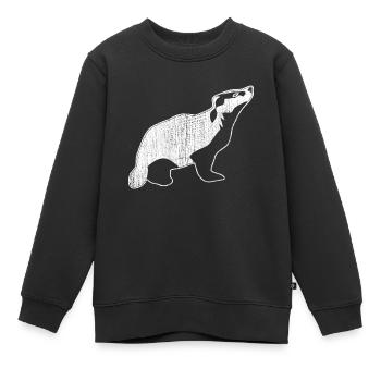 Outdoor Dachs - Kinder Premium Organic Sweatshirt - Schwarz - Vorne - AI Model Kid Female (0cm)
