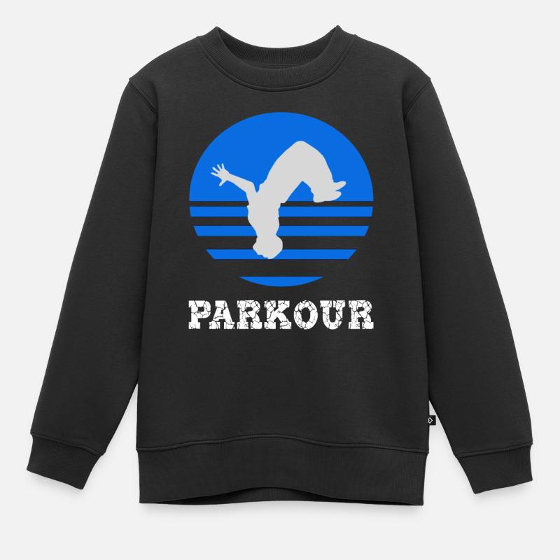 Parkour - Sweat Premium enfant bio - noir