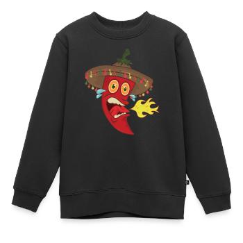 Chilli Kochen Koch - Kinder Premium Organic Sweatshirt - Schwarz - Vorne - AI Model Kid Female (0cm)