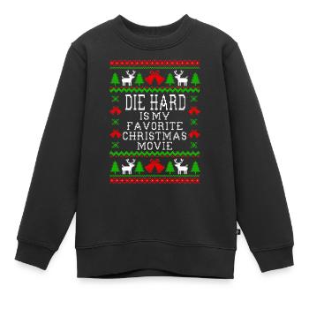 Die Hard ist mein Lieblingsfilm - Kinder Premium Organic Sweatshirt - Schwarz - Vorne - AI Model Kid Female (0cm)