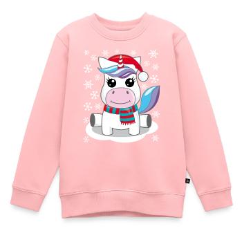 Unicorn Christmas gift Christmas present - Kids Premium Organic Sweatshirt - rose - Front - AI Model Kid Female (0cm)