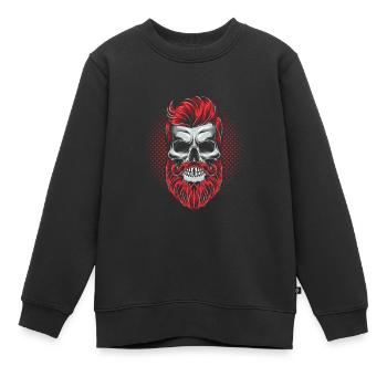 Hipster Skeleton - Kids Premium Organic Sweatshirt - black - Front - AI Model Kid Female (0cm)
