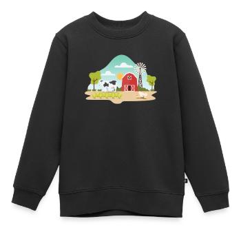 Farm - Kinder Premium Organic Sweatshirt - Schwarz - Vorne - AI Model Kid Female (0cm)