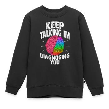 Psychologe - Kinder Premium Organic Sweatshirt - Schwarz - Vorne - AI Model Kid Female (0cm)