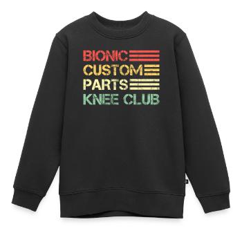 Knie Knieoperation Knieprothese Vintage - Kinder Premium Organic Sweatshirt - Schwarz - Vorne - AI Model Kid Female (0cm)