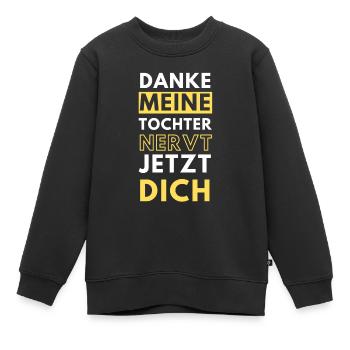 Schwiegersohn witziger Spruch - Kinder Premium Organic Sweatshirt - Schwarz - Vorne - AI Model Kid Female (0cm)
