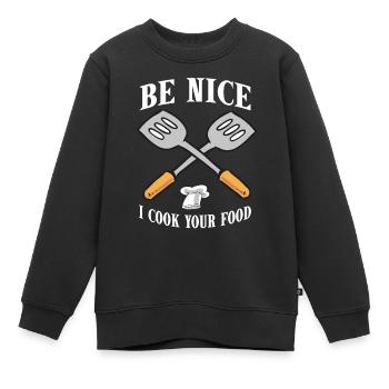 Koch Chefkoch Gourmet Kochmütze Geschenk Cuisine - Kinder Premium Organic Sweatshirt - Schwarz - Vorne - AI Model Kid Female (0cm)