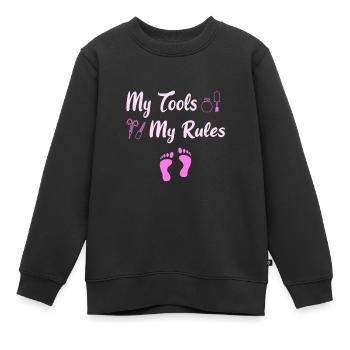 Soin des pieds Soin des ongles - Sweat Premium enfant bio - noir - Devant - AI Model Kid Female (0cm)