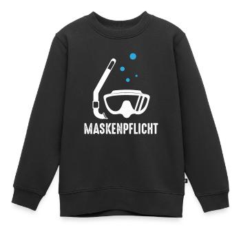 Masque obligatoire Masque de plongée Lunettes de plongée drôles - Sweat Premium enfant bio - noir - Devant - AI Model Kid Female (0cm)