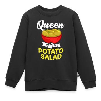 Salade de pommes de terre Salade de pommes de terre Salade de pommes de terre Mayo - Sweat Premium enfant bio - noir - Devant - AI Model Kid Female (0cm)
