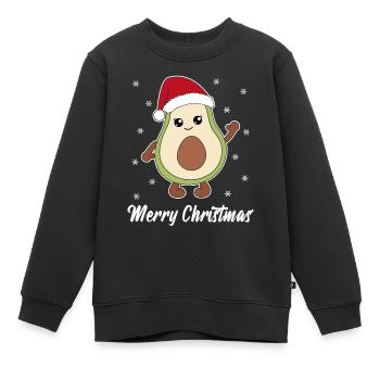 Avocado Christmas gift Christmas present - Kids Premium Organic Sweatshirt - black - Front - AI Model Kid Female (0cm)