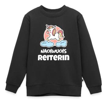 Nachwuchsreiterin Reiter Reiten Reiterin Baby - Kinder Premium Organic Sweatshirt - Schwarz - Vorne - AI Model Kid Female (0cm)