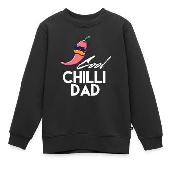 Chilli Spruch Papa - Kinder Premium Organic Sweatshirt - Schwarz - Vorne - AI Model Kid Female (0cm)