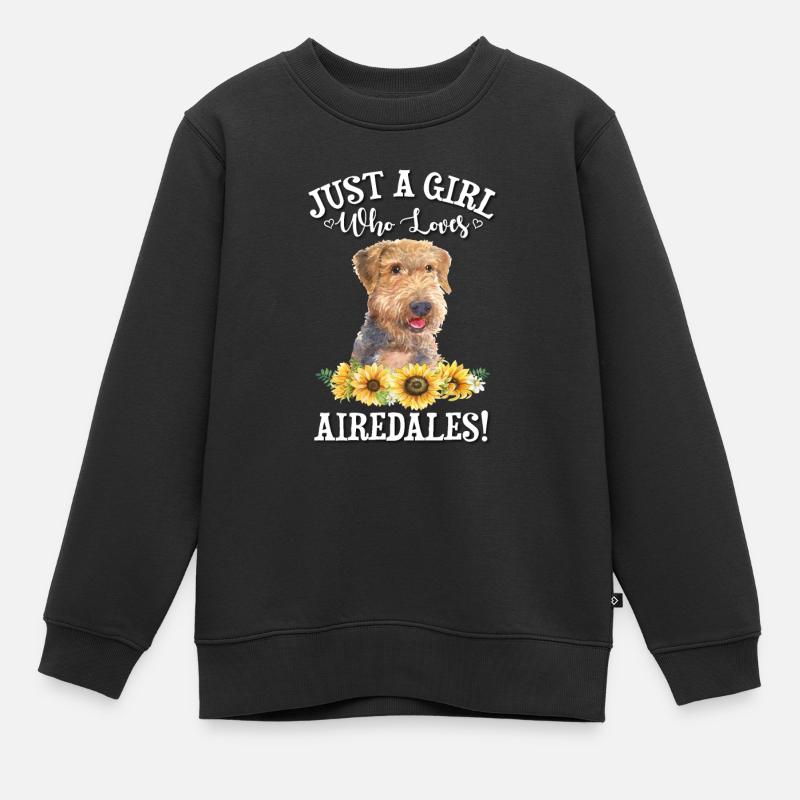 Airedale Terrier - Sweat Premium enfant bio - noir