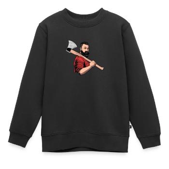 Carpenter Woodworker Carpenter Carpenter Carpenter - Kids Premium Organic Sweatshirt - black - Front - AI Model Kid Female (0cm)