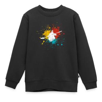 kayak - Sweat Premium enfant bio - noir - Devant - AI Model Kid Female (0cm)