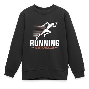T-shirt en cours d'exécution "La course n'est pas annulée" - Sweat Premium enfant bio - noir - Devant - AI Model Kid Female (0cm)