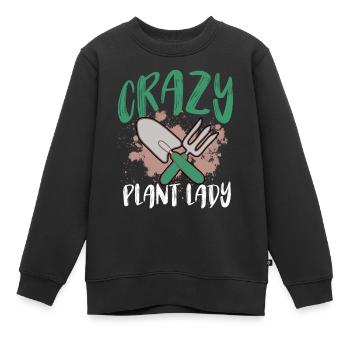 Garten Frau Hochbeet Florist Pflanzen Kleingarte - Kinder Premium Organic Sweatshirt - Schwarz - Vorne - AI Model Kid Female (0cm)