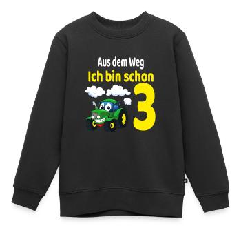 3. Geburtstag Junge Traktor Ich bin 3 - Kinder Premium Organic Sweatshirt - Schwarz - Vorne - AI Model Kid Female (0cm)