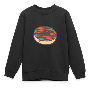 Donut - Sweat Premium enfant bio - noir - Devant - AI Model Kid Female (0cm)