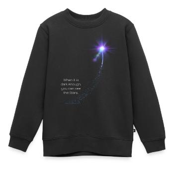 Shooting star - Kids Premium Organic Sweatshirt - black - Front - AI Model Kid Female (0cm)