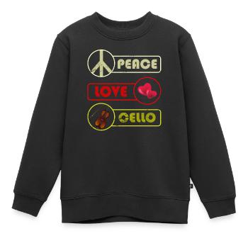 Cello - Kinder Premium Organic Sweatshirt - Schwarz - Vorne - AI Model Kid Female (0cm)