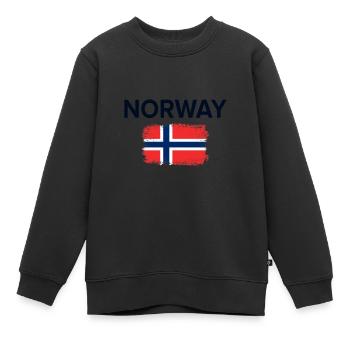Norway - Kids Premium Organic Sweatshirt - black - Front - AI Model Kid Female (0cm)