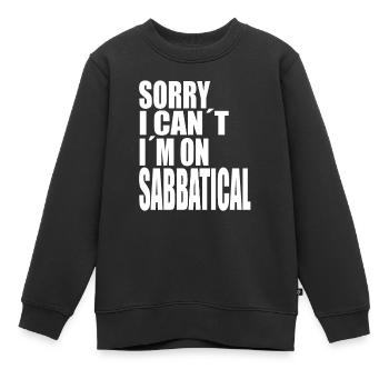 Blagues sans emploi citations drôles - Sweat Premium enfant bio - noir - Devant - AI Model Kid Female (0cm)