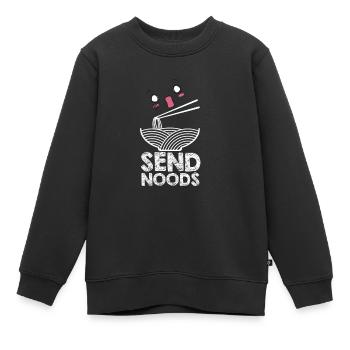Send Noods - Kinder Premium Organic Sweatshirt - Schwarz - Vorne - AI Model Kid Female (0cm)