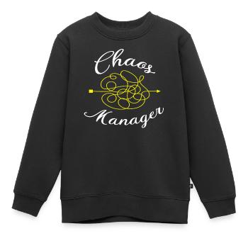 Gestionnaire de chaos - Sweat Premium enfant bio - noir - Devant - AI Model Kid Female (0cm)