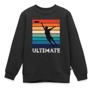Frisbee - Kinder Premium Organic Sweatshirt - Schwarz - Vorne - AI Model Kid Female (0cm)