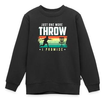 Frisbee - Kinder Premium Organic Sweatshirt - Schwarz - Vorne - AI Model Kid Female (0cm)