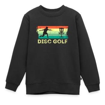 Frisbee - Kinder Premium Organic Sweatshirt - Schwarz - Vorne - AI Model Kid Female (0cm)