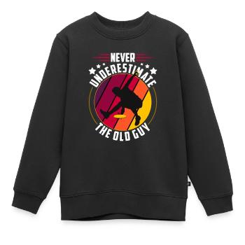 Frisbee - Kinder Premium Organic Sweatshirt - Schwarz - Vorne - AI Model Kid Female (0cm)
